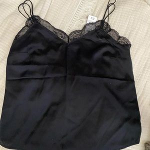 Brand new black satin camisole